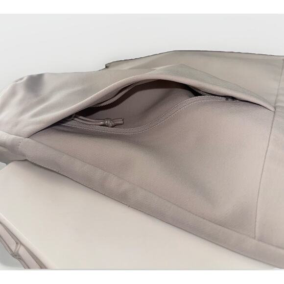 Adidas Z.N.E. Jacket Women MD Cream Beige Tech Full Zip Hoodie Reversible CE1945 - Picture 8 of 8